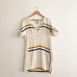Ace & Jig Cream Dress with Yellow and Black Stripes